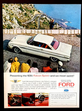 Ford Falcon Sprint Original 1963 Vintage Print Ad Wall Art