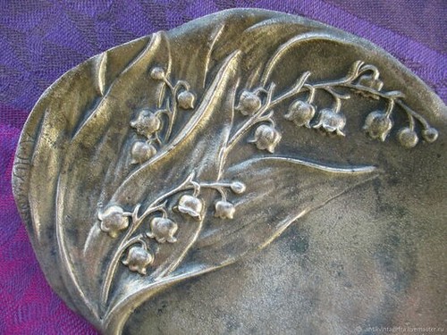 Vide poche bronze - bronze, muguet