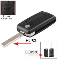 Coque Clé 3 boutons HU83 CE0536 Peugeot 407 307 308 607