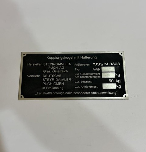 Plaque données steyer - plaque,