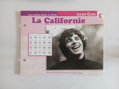 Carte fiche julien clerc la - clerc,