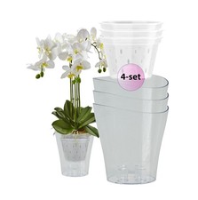Lot de 4 pots à orchidées