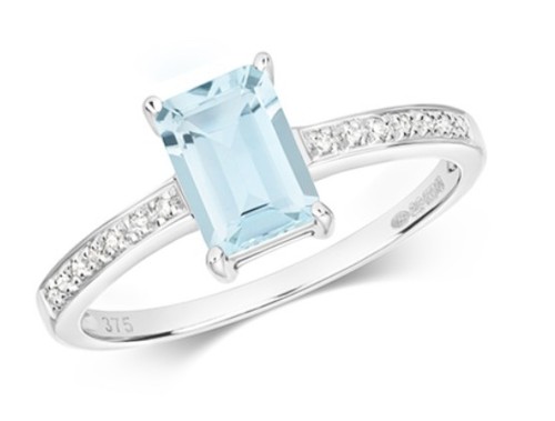 9ct blanc émeraude coupe - blanc,