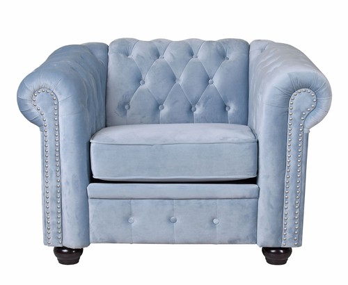 Velours fauteuil chesterfield - velours,