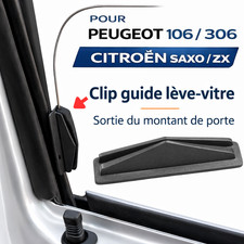 2 Clips Guide Vitre
