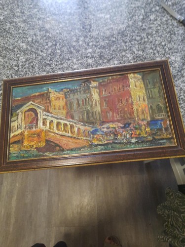 Tableau encadré venise - tableau,