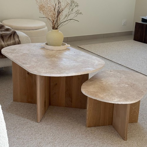 Table basse ovale duo - , en