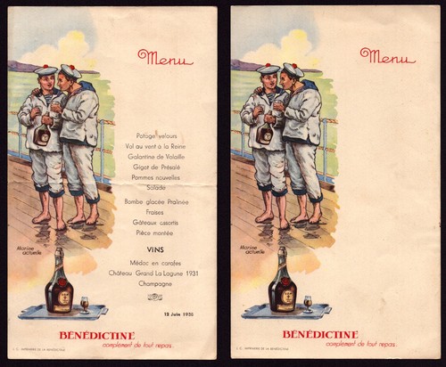 Deux menus avec sans - menus,