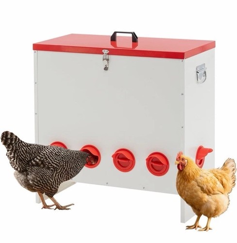 Port metal chicken - 10-port, feeder