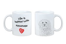 Bichon havanais le mug avec le chien la vie est meilleure Art-Dog