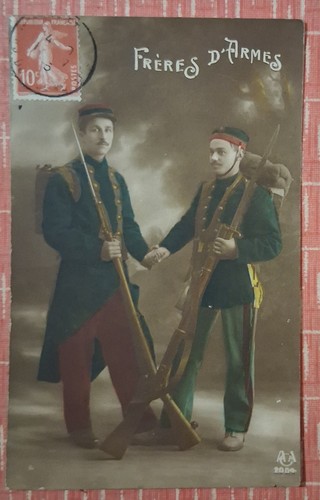 Cpa fantaisie freres d armes - freres,