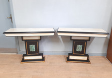 N. 2 consoles art deco en bois