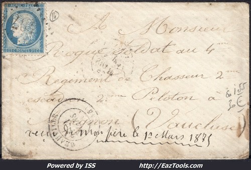 France 60c sur lettre - france,