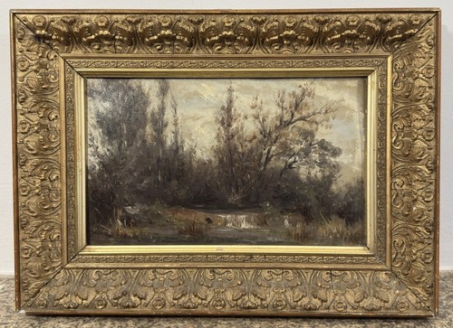 Huile sur carton - , fort