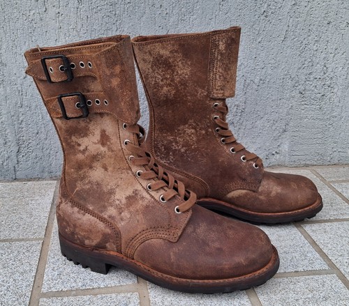 Rangers cuir fauve armée - fauve,
