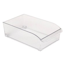 Bac de Rangement Frigo à Roulettes "Streaks" 20x31cm Transparent
