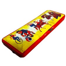 ANCIENNE BOITE PEINTURE AQUARELLE EN METAL LITHOGRAPHIE DECOR CIRQUE