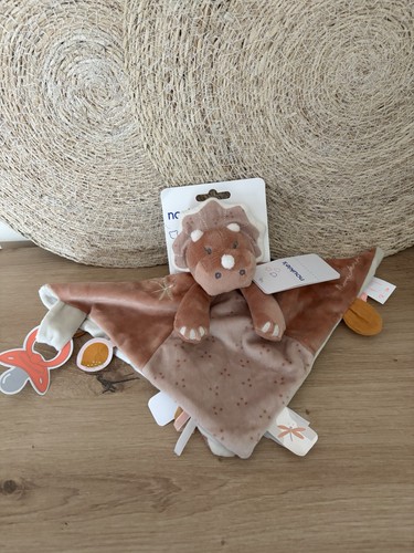Noukie doudou plat - noukie's, dinosaure