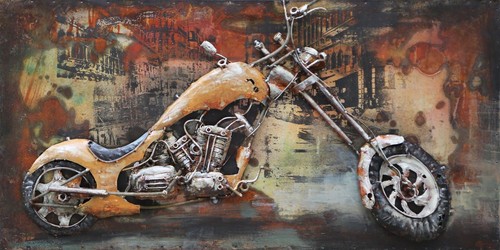 Art mural moto peinture - 3d,,