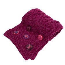 LOUIS VUITTON Scarf Echarpe Constance Wool Purple Made in Italy Women's 400352