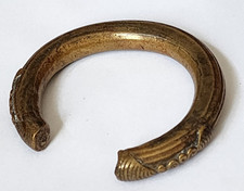 Bracelet Jonc en Bronze, Monnaie de Manille, Baoulé, Dogon du Niger, 19ème