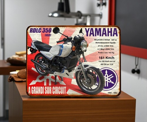 Plaque métal yamaha 350 rdlc - métal,