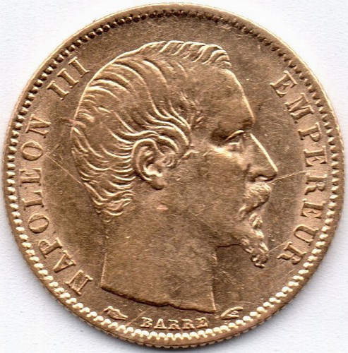 Napoleon iii francs - francs, tête