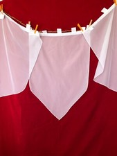 Rideaux X 3 rideau blanc Brise vue Voilage L.60cm X H.87cm (DIV024)