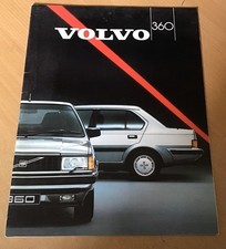 Volvo 360 Car Sales Brochure 1987 UK Market