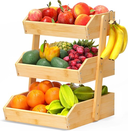 Bamboo fruit basket - fruit,