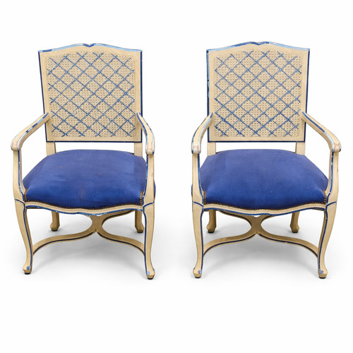 Paire fauteuils laqué - de,
