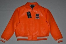 Veste Avirex Icon En Cuir A1 BOMBER MESSIEURS ORANGE NEUVE TOUS LES TAILLES