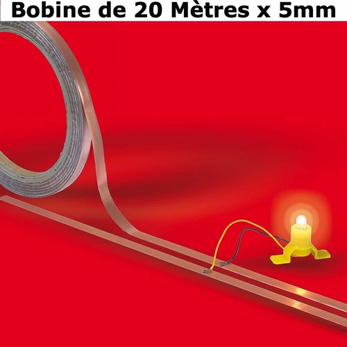 20m ruban cuivre - adhésif, 5mm