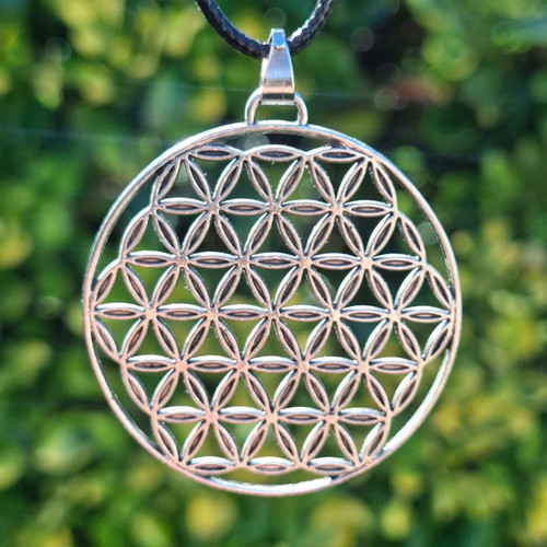 Collier fleur vie pendentif - collier, de