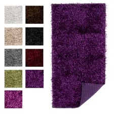 Tapis Shaggy Moderne Poil Long Couleur Unie Doux Souple Résistant