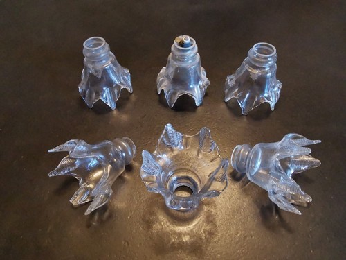 Tulipe glass art nouveau - glass, x6