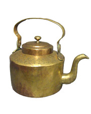 bouilloire en cuivre décoré