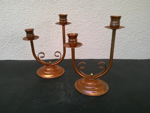 Bougeoirs candelabre vintage - candelabre,