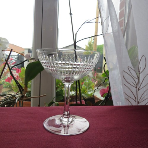 Coupe champagne en cristal - a,