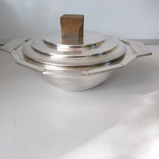 legumier en metal argente