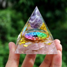 ORGONITE PYRAMIDE CHAKRAS ET