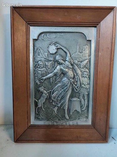 Belle plaque etain montée - belle,