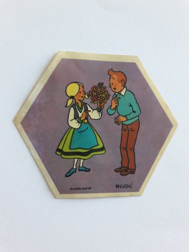 Sticker vache qui - qui, tintin
