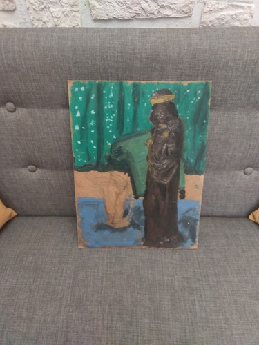 Ancien tableau huile sur toile - tableau,