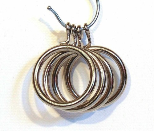 Anneaux rideau métal chrome - anneaux,