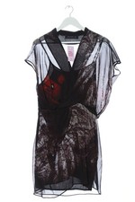 RELIGION Robe chiffon Dames Robe T EU 38 noir-rouge-brun style décontracté