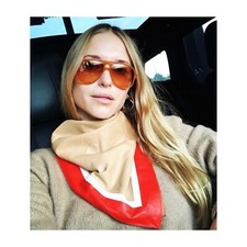 CELINE LAMBSKIN LEATHER FOULARD SCARF BY PHOEBE PHILO