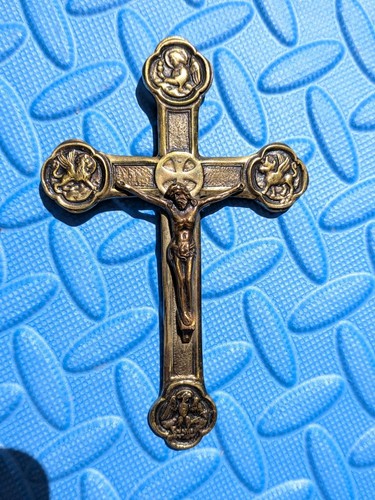 Ancien crucifix bronze - ancien,