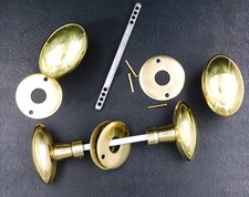 ▨6mm,Vintage,Lot 2 Paires de Poignées Olive Laiton Boutons de Porte,Handle door