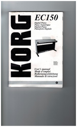 Mode emploi piano korg ec150 - d'emploi,